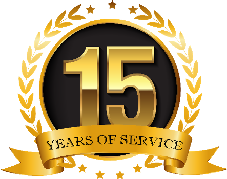 Bay Area Mechanical 15-year anniversary crest