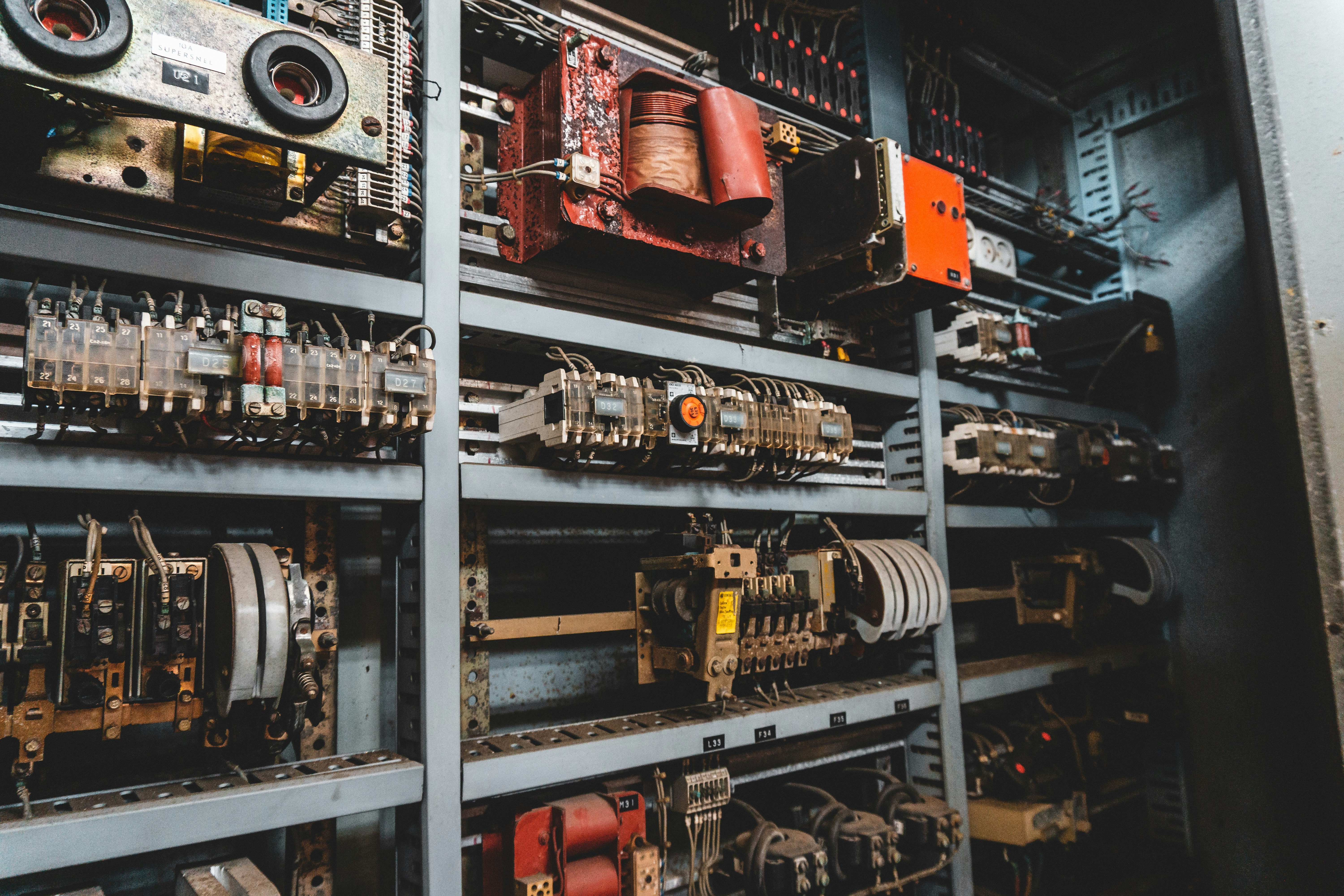HVAC electrical panel and industrial equipment